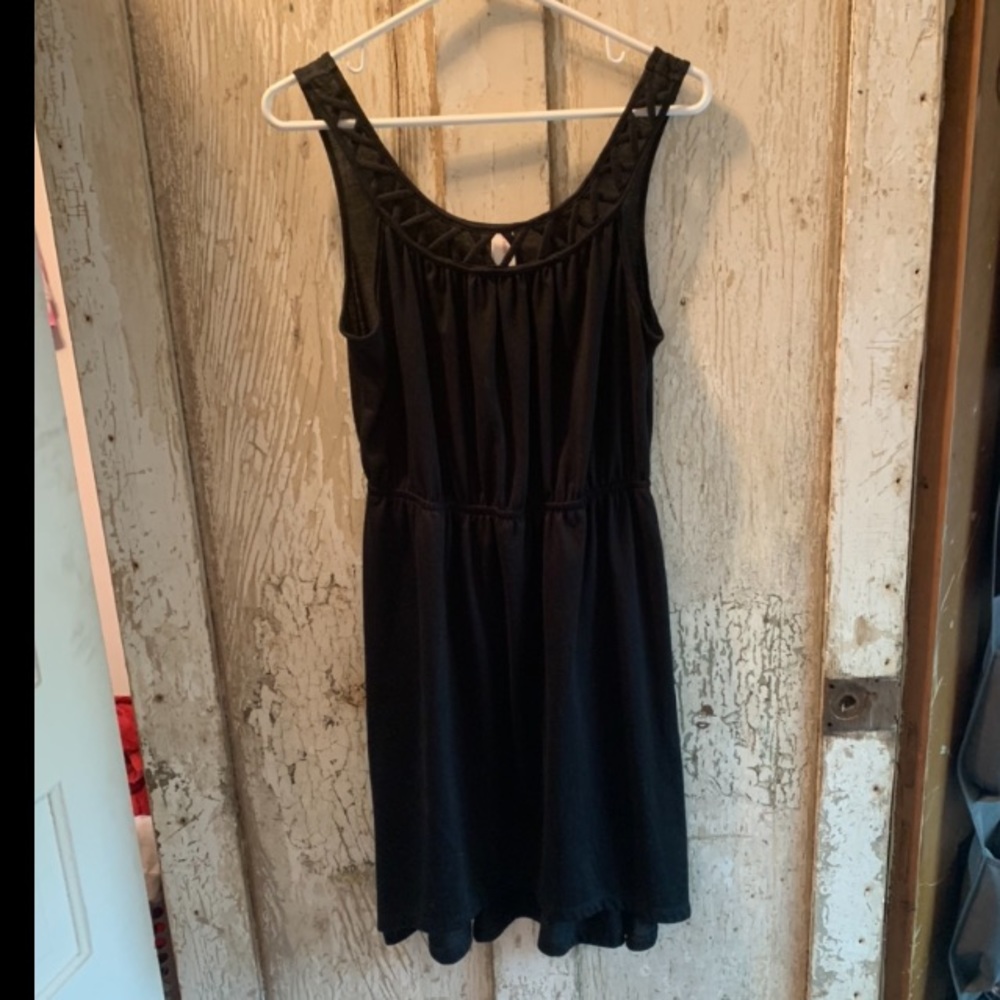 Black high low dress